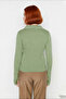 Women's Regular Fit Polo Neck Ribbed Long Sleeve Knit Sweater Basic Winter Design Offering Elegance - 4
