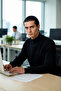 Men's Regular Fit Stand Collar Plain Knit Sweater Winter Basic with Soft Structure for Everyday Outfits - 3