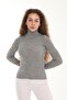 High-Necked Ribbed Knitwear Women's Sweater