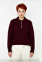 Women's Oversize Hair Knit Polo Neck Sweater Low Long Sleeve Winter Casual Basic Chic Quality - 2