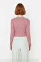 Women's Fitted V-Neck Raglan Sleeve Super Crop Ribbed Knit Sweater Basic Collection Everyday Chic - 4