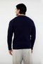 Men's Fitted Cut Textured Knitwear Crew Neck Long Sleeve Basic Acrylic Sweater Stylish and for the Winter Season - 4