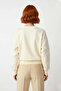 Women's Ecru Regular Fit Crew Neck Floral Pattern Low Sleeve Knitwear Winter Sweater for Everyday Chic - 4