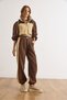 Women's Brown Color Detailed Embroidered Thick Winter Tracksuit Set Etkm-0000073 - 6