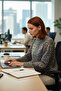 Women's Oversize Leopard Patterned Crew Neck Low Sleeve Acrylic Polyester Knitwear Sweater Casual Chic - 3
