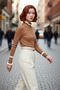 Women's Color Block Stand Collar Ribbed Knit Sweater Stylish and Comfortable Basic Model Option for Winter Days