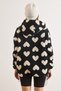 Women's Black Hooded Pocket Lined Heart Detailed Wellsoft Coat Kbn-19000019 - 4