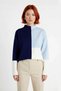 Women's Relaxed Fit Stand Collar Color Block Knitwear Sweater Comfortable and Stylish Choice for Winter Days - 2