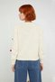 Women's Regular Fit Embroidered Crew Neck Long Sleeve Knit Sweater Ideal for Winter Season - 4