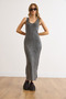 Women's Smoked Cardigan Dress Soft Textured Suit Tkm-19000448 - 6