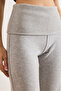 Women's Gray Folded Waist Soft Flowy Pants Pnt-19000373 - 5