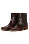 Brown Zippered Crocodile Patterned Leather Boots Chester - 2