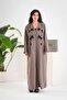 ABAYA AND SHEILA GREY WITH BLACK WORK