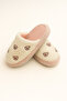 Women's Powder Teddy Bear Embroidered Plush House Slippers Byndfkb02 - 4
