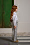 Striped Palazzo Trousers Navy Blue - 2