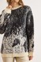 Women's Black Color Gradient Oversize Knit Sweater Kzk-19001035 - 3