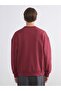 Xside Burgundy Crew Neck Embroidered Men's Sweatshirt - 4