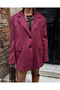 Premium Trend Buttoned Suede Blazer Jacket - 2