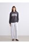 Printed Oversize Women's Thick Sweatshirt - 2