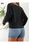 New Season Buttoned Collar Detailed Women's Knitwear Blouse - 4
