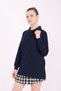 Unisex Adult Polo Neck School T-Shirt Basic Long Sleeve School T-Shirt 100% Cotton S-2Xl Navy Blue - 8
