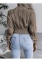Hair Knit Model Medium Length Crew Neck Women's Knitwear Sweater - 4