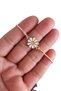 Gold Color Enamel Work Daisy Bracelet Adjustable to Fit Wrist. - 3