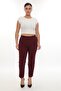 Women's Plus Size Lycra Ankle Length Elastic Waist Pocketed Fabric Pants