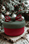 Christmas Jute Rope Decorative Gift Basket Set – Red Green Christmas Basket - 5
