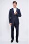 Slim Fit Mono Collar Navy Blue Suit