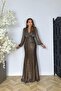 G1592 Maxi Design Evening Dress Bronze