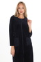 Baby Velvet Dress with Stone and Embroidery Detailing, Top Pocket and Zipper Closure