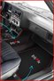 Tofaş Şahin Doğan Kartal Black Gear Shift Center Console Side Cover Carpet & Car Carpet Mat Set – Embroidered