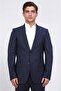 Slim Fit Mono Collar Navy Blue Suit - 2