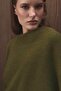 Cape Detailed Knitwear Khaki Sweater - 6