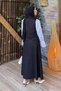 Gabardine Vest-Skirt Two-Piece Hijab Suit Black - 4