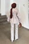 Belted Gabardine Suit Stone - 4