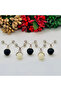 Scarf Clip with Faceted Stone Black and White Color - Scarf Pin 5 Pieces - 2