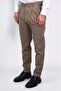 Dark Beige Single Pants with Buckle Detail and Double Leg Opening. - 5