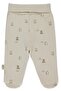 Organic Interlock Pants with Socks (Organic Fun Moment) Beige - 2