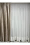 Simli Aube Cream Background Curtain 1/2.5 Medium Pleat - 2