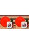 Red 2-Person New Year's - Christmas Turkish Coffee Cup - 3