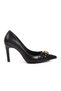 Black Skin Women's Thin High Heeled Shoes 575033 Z - 2
