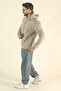 Men's Basic Winter Soft Textured Sweatshirt - Regular Custom Pocket Hoodie - 4