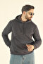 Men's Winter 3-Thread Side Pocket Puff Fabric Sweatshirt - Regular Fleece-Lined Hoodie - 7