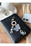Ringed Pearl Butterfly/Bow Knot Bag Charmi Bag Accessory Keychain Gold - 4