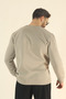 Men's Basic Winter Fleece-Lined Sweatshirt - Regular Crew Neck - 3