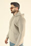 Men's Winter 3-Thread Side Pocket Puff Fabric Sweatshirt - Regular Fleece-Lined Hoodie - 7