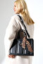 Black Women's Large Box Model Bag Scarf-Accessory Crossbody Shoulder and Clutch Bag - 2