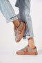 Lesnay Yan Embroidered Women's Genuine Leather Shoes Mink Suede - 5